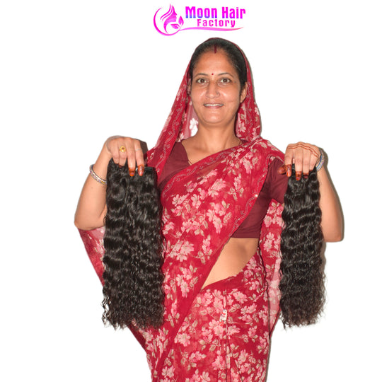 Blunt cut 14" Inch 1 Bundle Curly hair